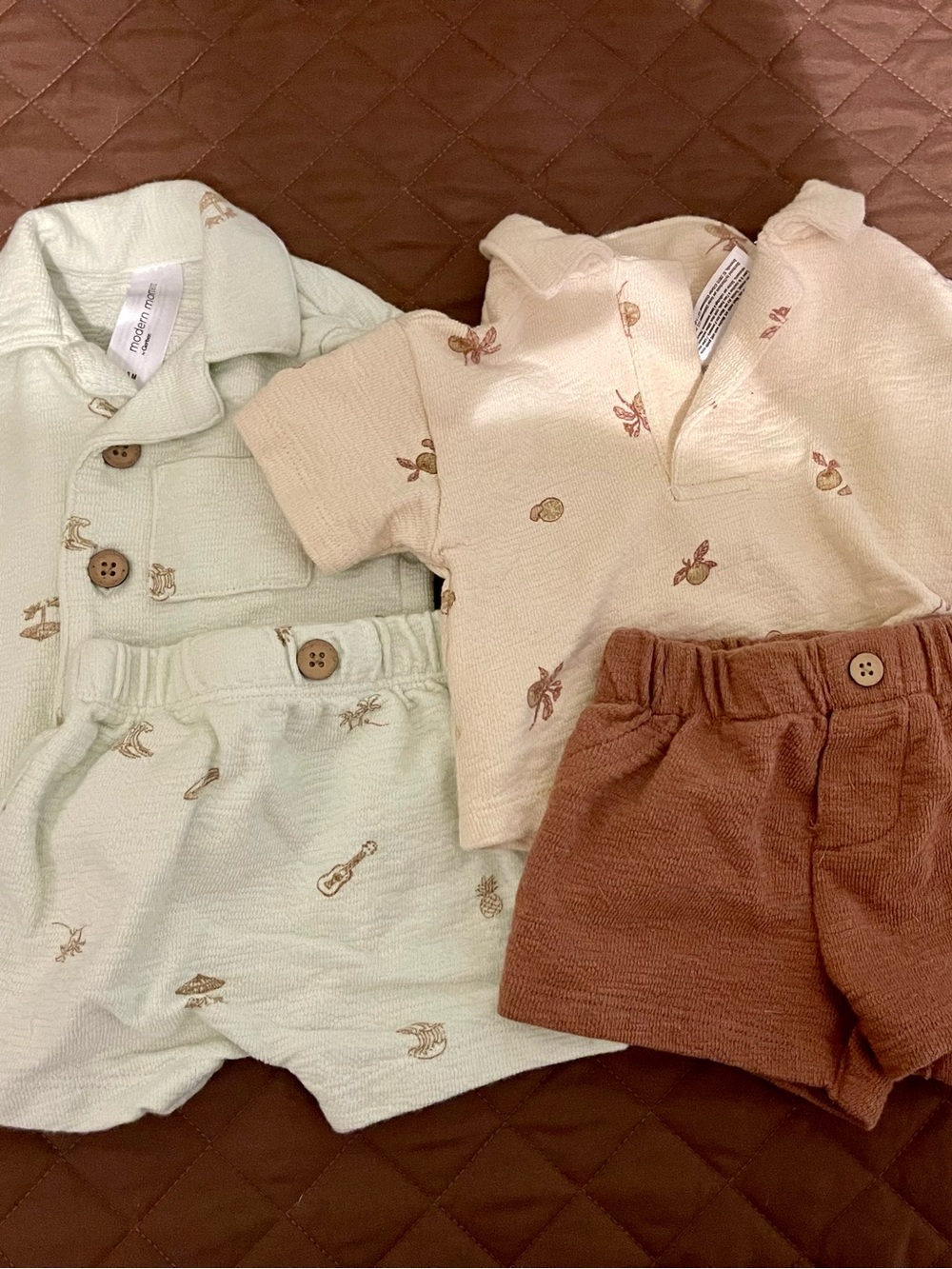 Baby Collared Shirts with Matching Shorts